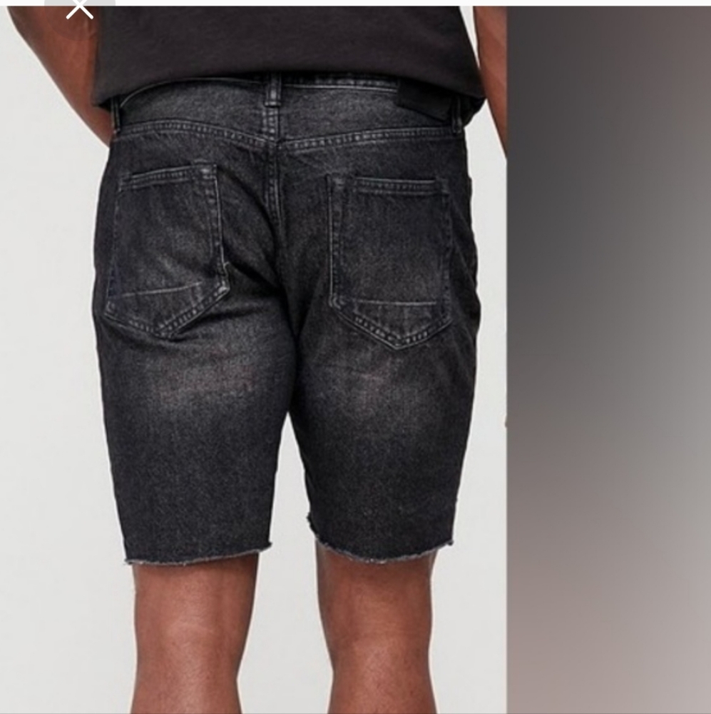 ALLSAINTS Men Switch Denim Shorts - Black Size 34 Nwt